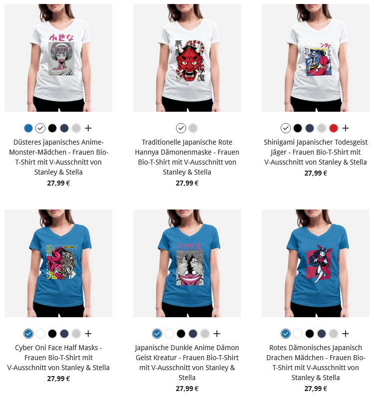 Damen T-Shirts der japanischen Mythologie