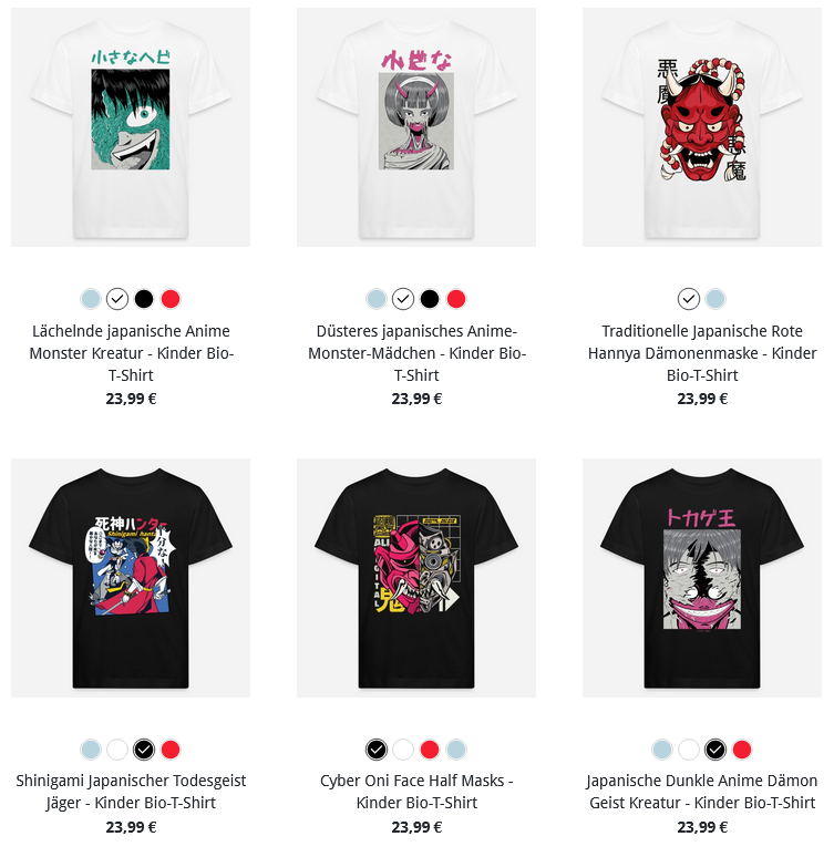 Figuren des japanischen Volksglaubens Kinder T-Shirt