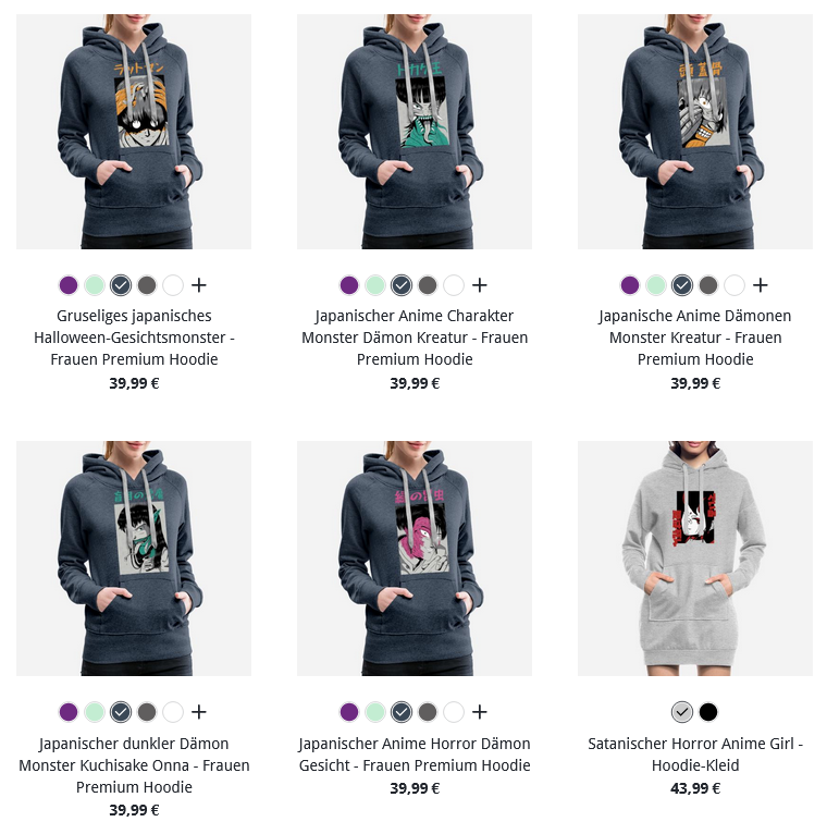 Japanische Frauen Hoodies, Pullover & Kapuzenjacken